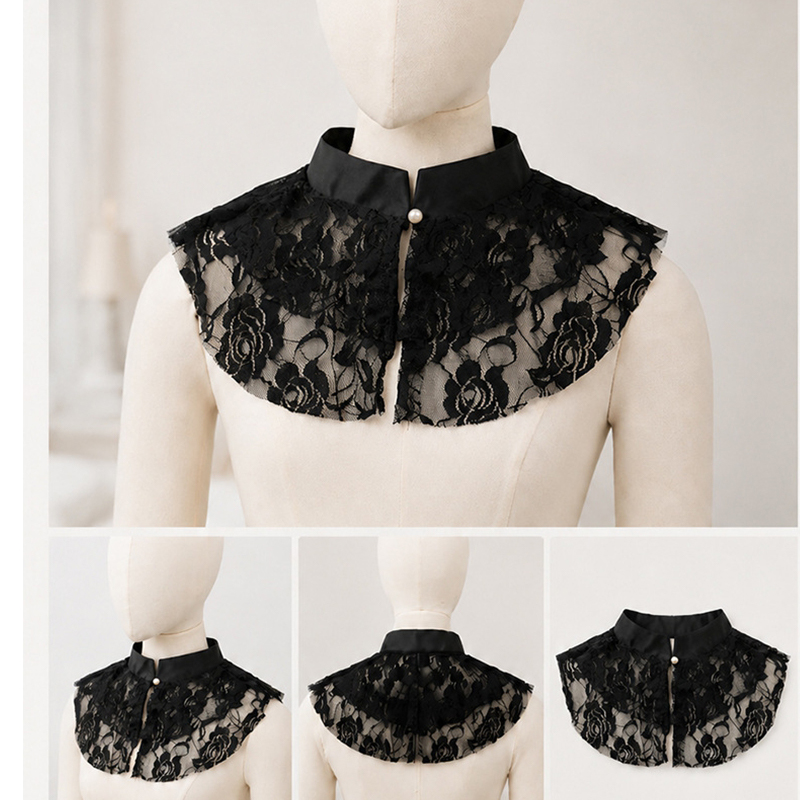 Woman Accessory - Elegant Lace Floral False Collar shawl