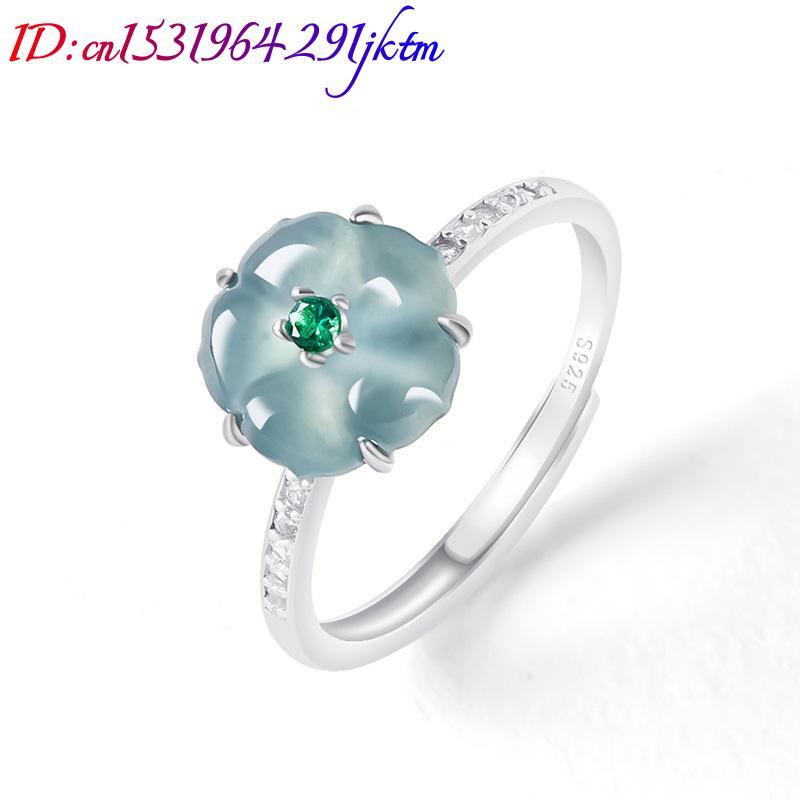 Blue Burmese Jadeite Flower Ri - đánh giá và giá Woman Accessory