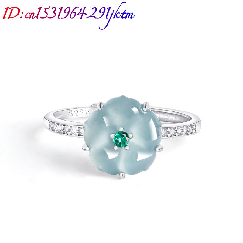 Blue Burmese Jadeite Flower Ri - đánh giá và giá Woman Accessory