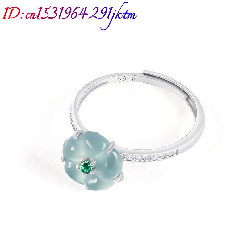 Blue Burmese Jadeite Flower Ri - đánh giá và giá Woman Accessory