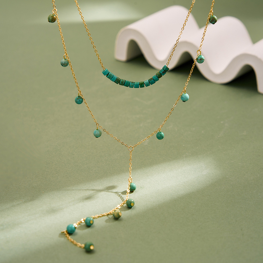 925 Sterling Silver Turquoise  - đánh giá và giá Charm Necklace Dainty