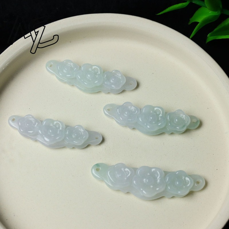 1pc Natural Jadeite Emerald Fl - đánh giá và giá Woman Accessory