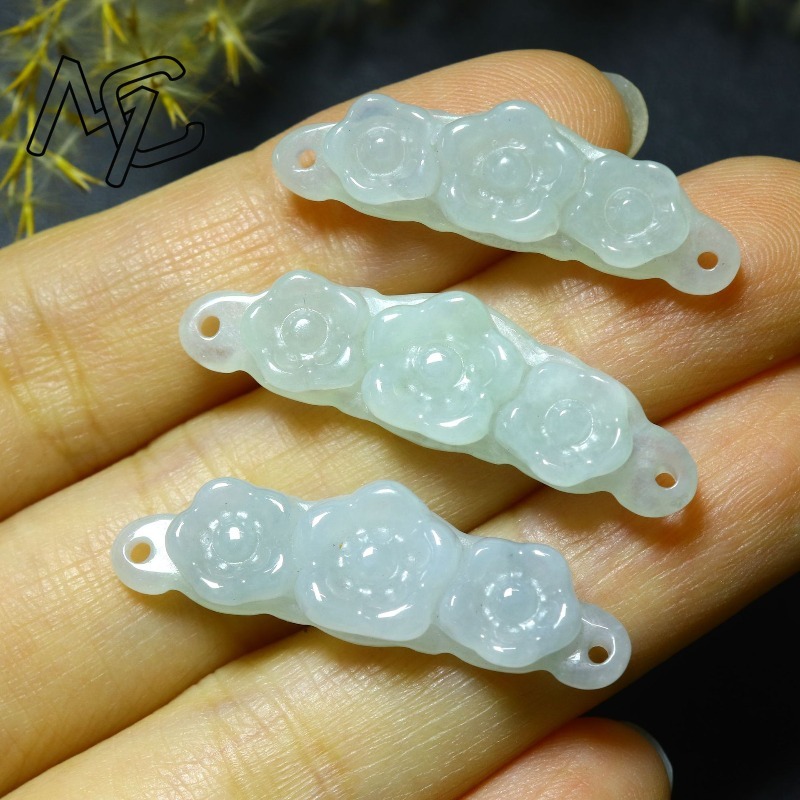 1pc Natural Jadeite Emerald Fl - đánh giá và giá Woman Accessory