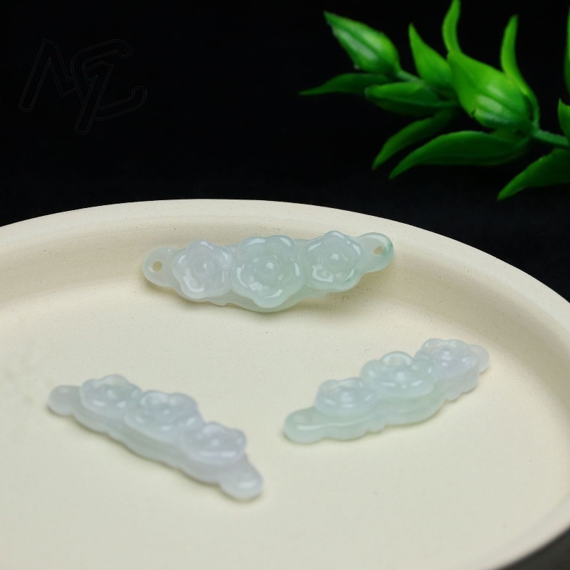 1pc Natural Jadeite Emerald Fl - đánh giá và giá Woman Accessory