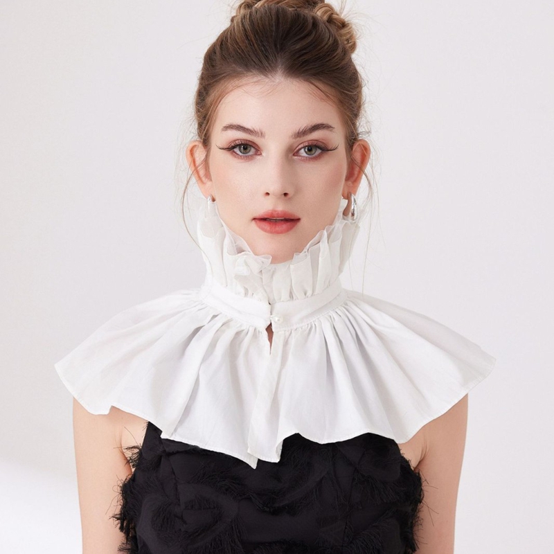 Detachable High Ruffled False  - đánh giá và giá Woman Accessory