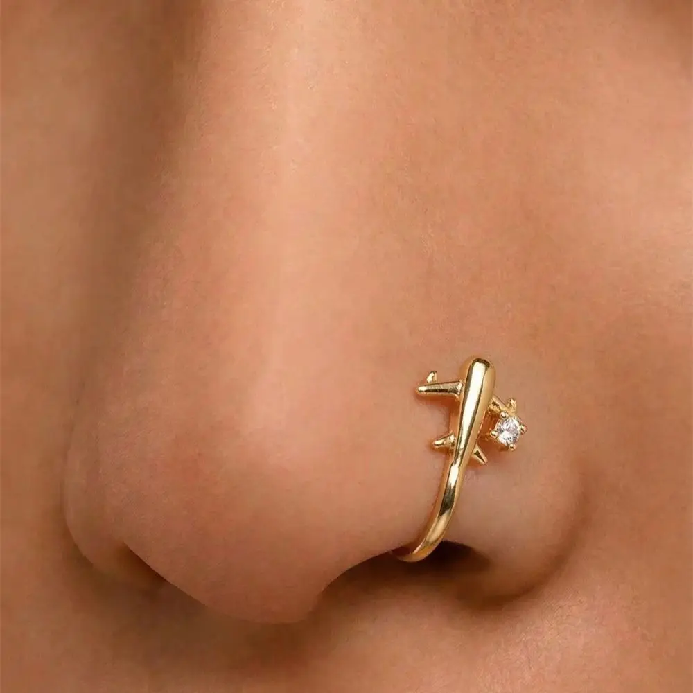 1PC Airplane Design No Piercin - đánh giá và giá Women'S Accessories Jewelry Sale