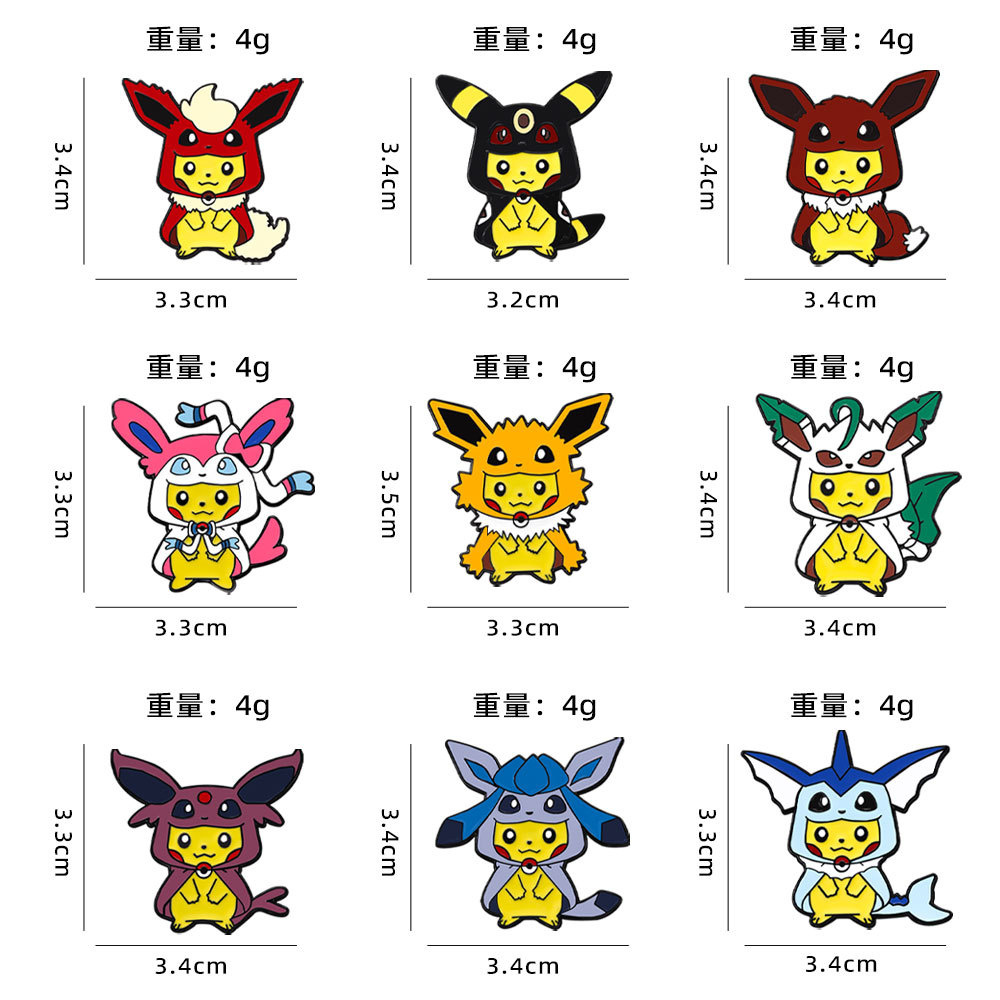 9Pcs Anime Pokemon Lapel Pins  - đánh giá và giá Women'S Accessories Jewelry Sale