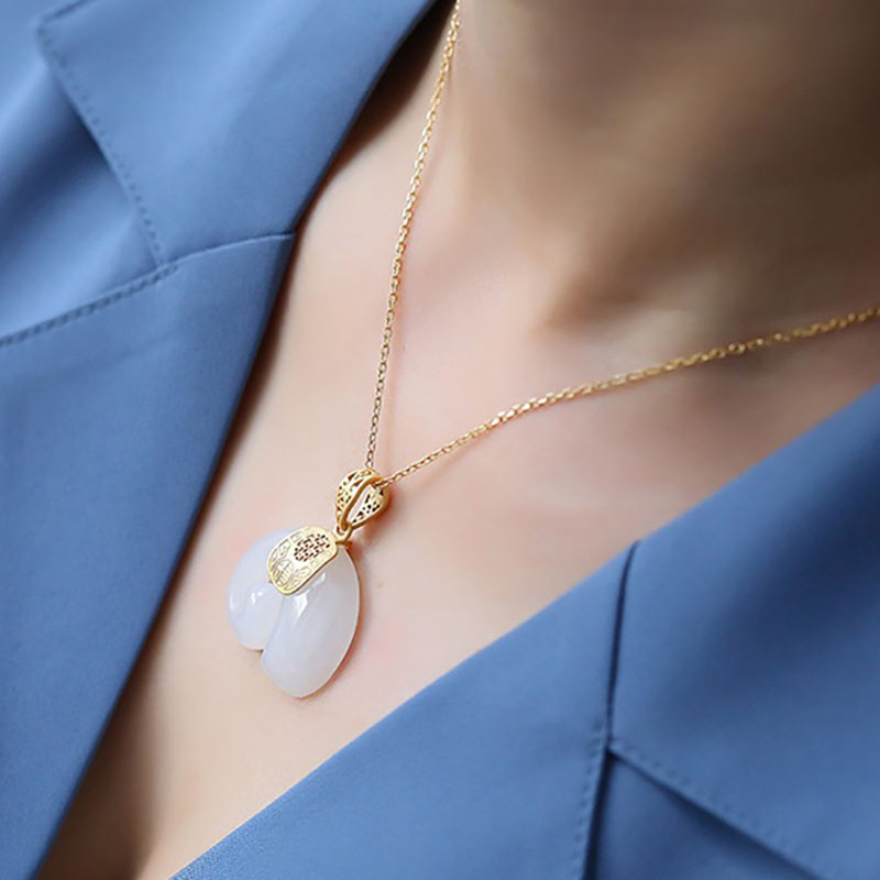 Boutique Natural Stone Hetian  - đánh giá và giá Charm Necklace Dainty