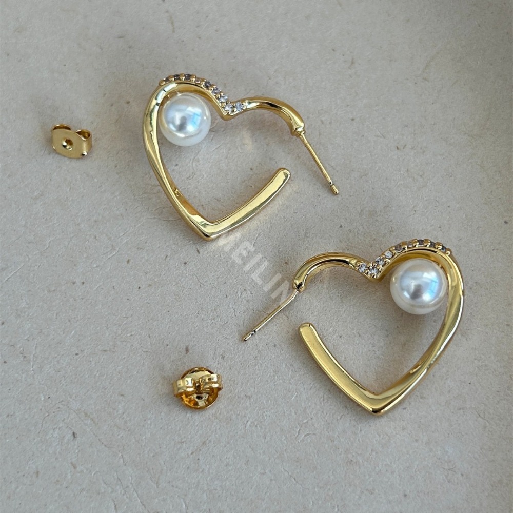 Love Heart Pearl Earrings for  - đánh giá và giá Women'S Accessories Jewelry Sale