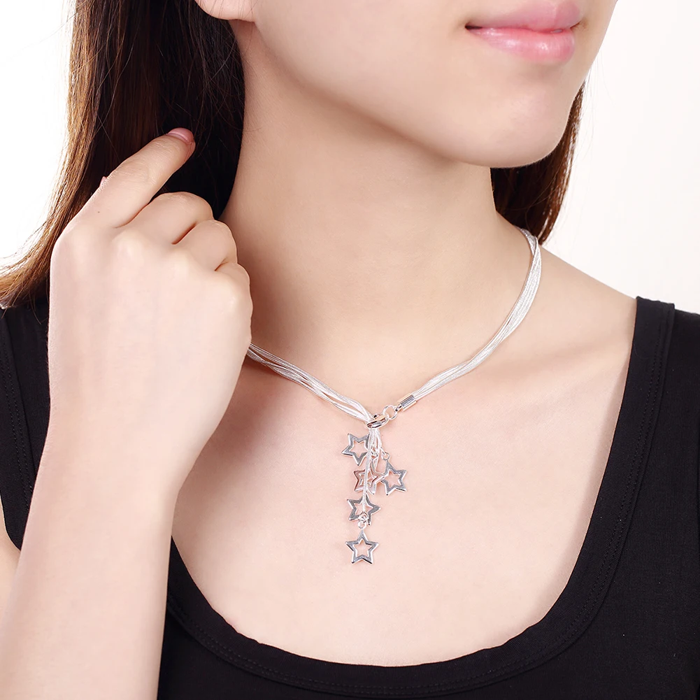 45cm Hot sale 925 Sterling Sil - đánh giá và giá Women'S Accessories Jewelry Sale